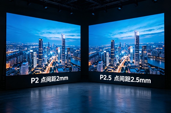 会议室 P2 和 P2.5 LED 屏显示效果对比.jpg